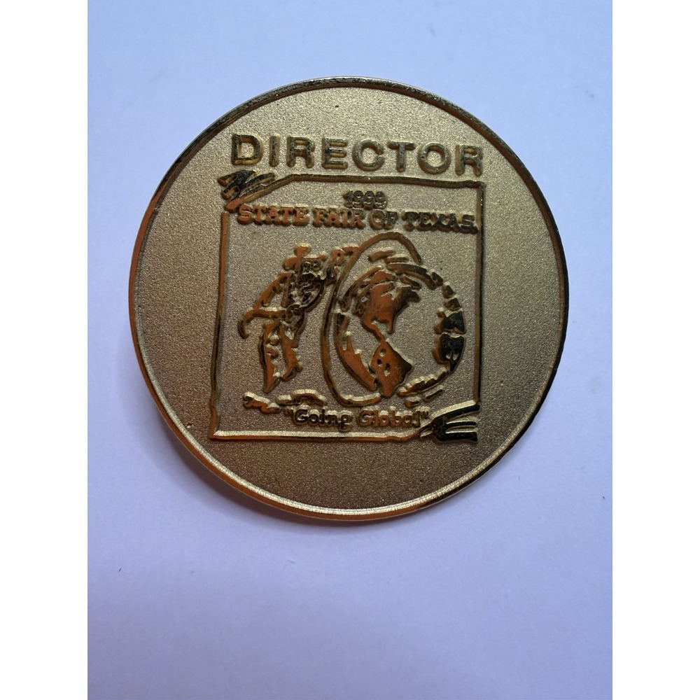 1999 State Fair of Texas Director Going Global Lapel Pin Collectible